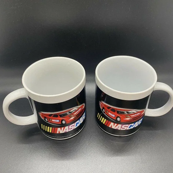 2 NASCAR Mugs Coffee Cups Sherwood Collectibles 2005 Set of 2 Racing Cars Logo - Picture 6 of 7